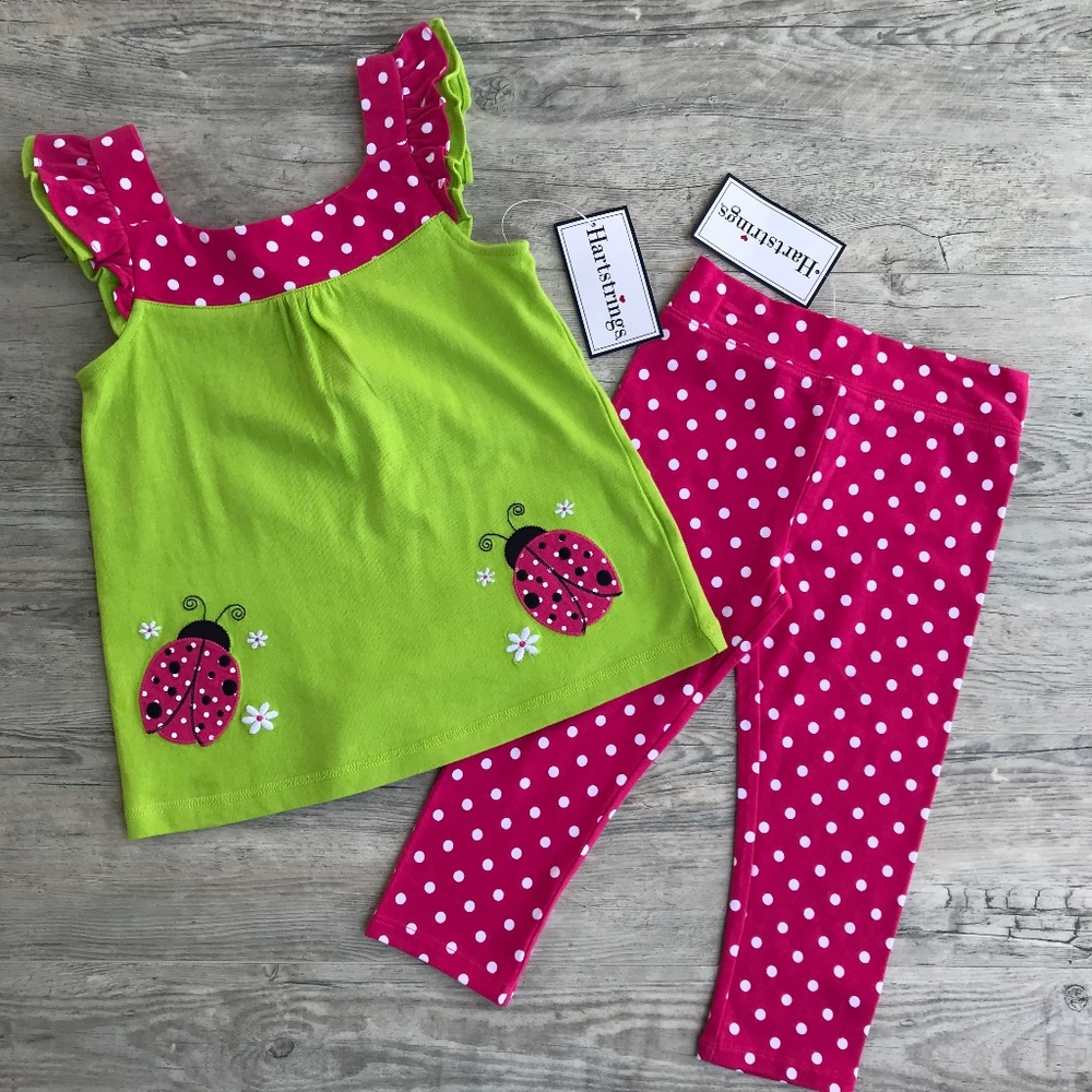 HARTSTRINGS *NWT*  LADYBUG TUNIC WITH LEGGINGS 5-6